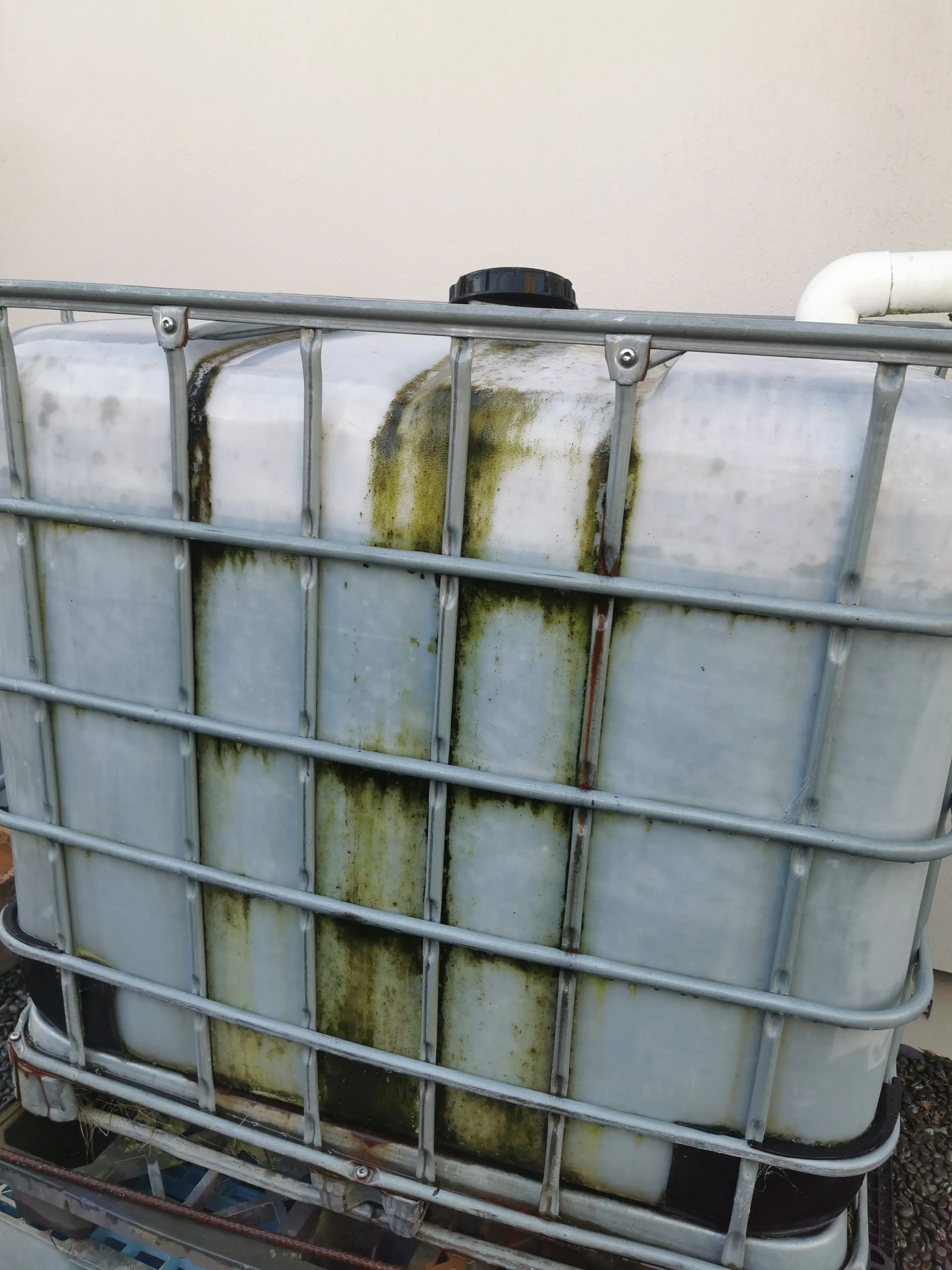 Water tank clean, before professional exterior cleaning